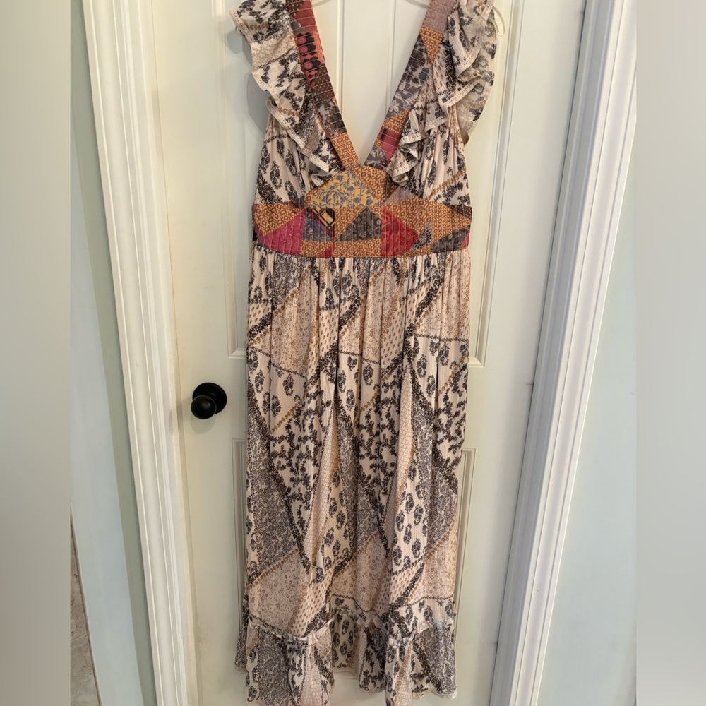 Anthropologie Multicolor Patchwork Dress